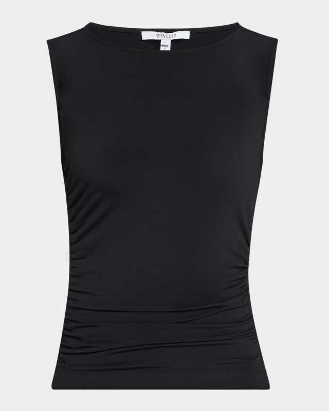 Sophia Sleeveless Matte Jersey Tee